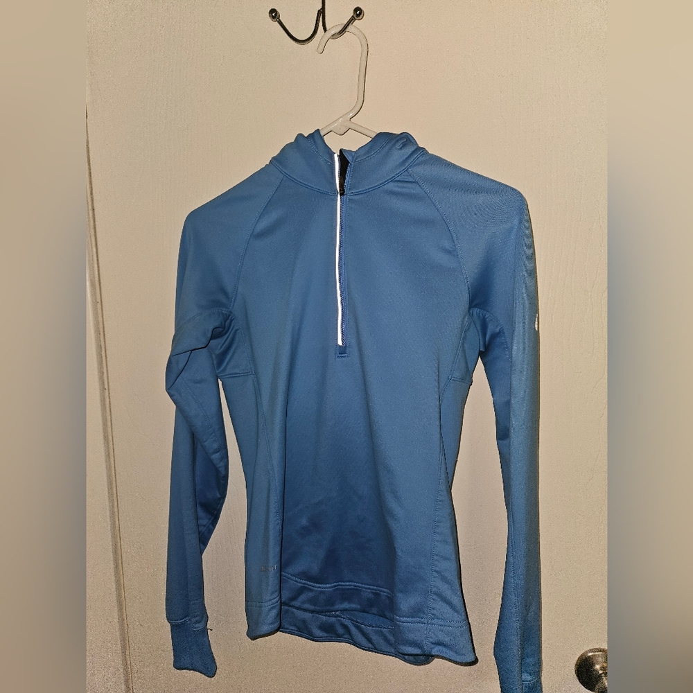 Blue Quarter-Zip Athletic Pullover